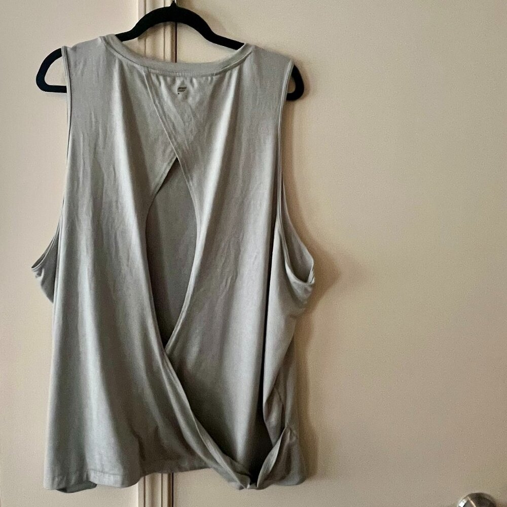 Fabletics Grey Open Back Tank - image 3